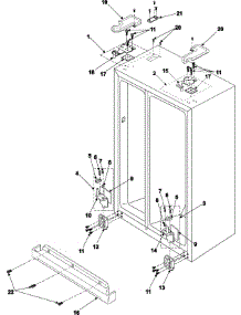 06 - Hinges parts for Samsung Refrigerator RS2622SW from AppliancePartsPros.com