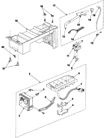 08 - Icemaker parts for Samsung Refrigerator RS2622SW from AppliancePartsPros.com