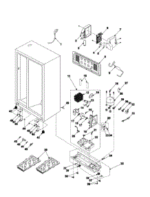 09 - Machine Compartment & Cabinet Back parts for Samsung Refrigerator RS2622SW from AppliancePartsPros.com