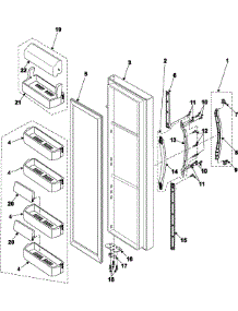 11 - Refrigerator Door parts for Samsung Refrigerator RS2622SW from AppliancePartsPros.com