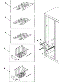 05 - Freezer Shelves parts for Samsung Refrigerator RS2622SW/XAA from AppliancePartsPros.com