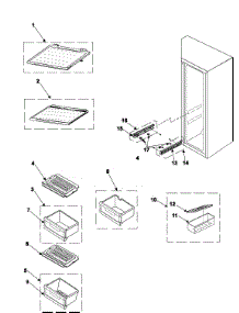 12 - Refrigerator Shelves parts for Samsung Refrigerator RS2622SW/XAA from AppliancePartsPros.com