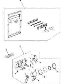 02 - Fountain parts for Samsung Refrigerator RS2623BB from AppliancePartsPros.com