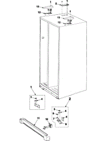 06 - Hinges parts for Samsung Refrigerator RS2623WW from AppliancePartsPros.com