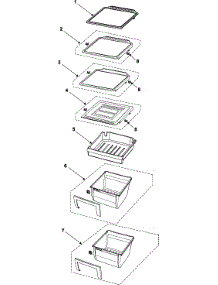 12 - Refrigerator Shelves parts for Samsung Refrigerator RS2623WW from AppliancePartsPros.com