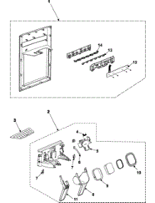 02 - Fountain parts for Samsung Refrigerator RS2624WW/XAA from AppliancePartsPros.com