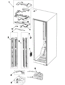 10 - Refrigerator Compartment parts for Samsung Refrigerator RS2624WW/XAA from AppliancePartsPros.com