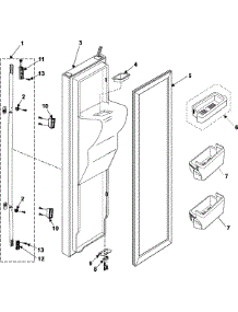 04 - Freezer Door parts for Samsung Refrigerator RS265LABP from AppliancePartsPros.com