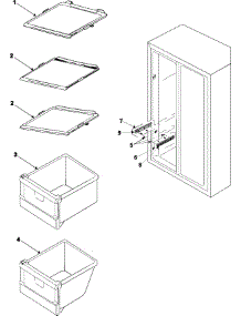 05 - Freezer Shelves parts for Samsung Refrigerator RS2666SL from AppliancePartsPros.com