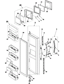 11 - Refrigerator Door parts for Samsung Refrigerator RS2666SL from AppliancePartsPros.com
