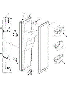 04 - Freezer Door parts for Samsung Refrigerator RS269LARS from AppliancePartsPros.com