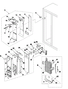 03 - Freezer Compartment parts for Samsung Refrigerator RS2777SL from AppliancePartsPros.com