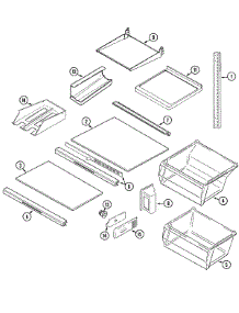 11 - Shelves & Accessories parts for Hoover Refrigerator RS27D011 from AppliancePartsPros.com