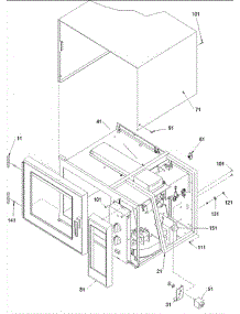 02 - Outer Cabinet parts for Amana Microwave RS511M / P1324501M from AppliancePartsPros.com