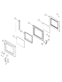02 - Door parts for Amana Microwave RS511M / P1327801M from AppliancePartsPros.com