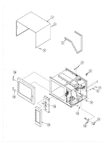 03 - Outer Case parts for Amana Microwave RS511M / P1327801M from AppliancePartsPros.com