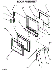02 - Door Assy parts for Amana Microwave RS560I / P1187402M from AppliancePartsPros.com