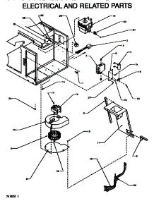 03 - Electrical parts for Amana Microwave RS591W / P1110909M from AppliancePartsPros.com