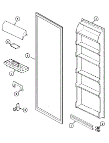 05 - Fresh Food Inner Door parts for Maytag Refrigerator RSB2000DAE from AppliancePartsPros.com
