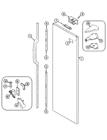 06 - Fresh Food Outer Door parts for Maytag Refrigerator RSB2000DAE from AppliancePartsPros.com