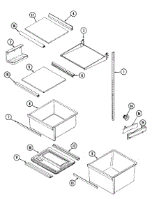 10 - Shelves & Accessories parts for Maytag Refrigerator RSB2000DAE from AppliancePartsPros.com