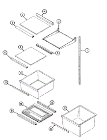 07 - Shelves & Accessories parts for Hoover Refrigerator RSBS20010 from AppliancePartsPros.com
