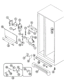 04 - Fresh Food Compartment parts for Hoover Refrigerator RSBS24D010 from AppliancePartsPros.com