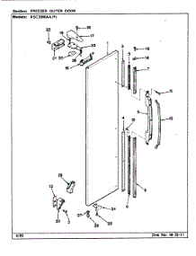 03 - Freezer Outer Door parts for Maytag Refrigerator RSC2000AAW / CM01B from AppliancePartsPros.com