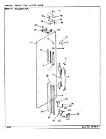 06 - Fresh Food Outer Door parts for Maytag Refrigerator RSC2000AAW / CM01A from AppliancePartsPros.com
