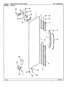 04 - Freezer Outer Door parts for Maytag Refrigerator RSC20A / 9M01A from AppliancePartsPros.com