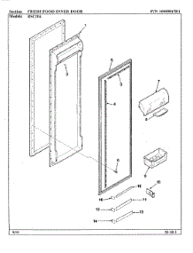 06 - Fresh Food Inner Door parts for Maytag Refrigerator RSC20A / AM01C from AppliancePartsPros.com