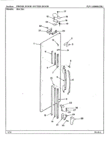 07 - Fresh Food Outer Door parts for Maytag Refrigerator RSC20A / AM01C from AppliancePartsPros.com