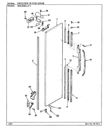 03 - Freezer Outer Door parts for Maytag Refrigerator RSD2000AAW / CM05A from AppliancePartsPros.com