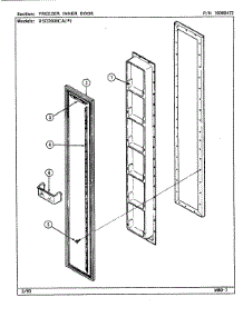 02 - Freezer Inner Door parts for Maytag Refrigerator RSD2000CAL / DM06A from AppliancePartsPros.com
