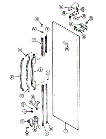 06 - Fresh Food Outer Door parts for Maytag Refrigerator RSD2000DAM from AppliancePartsPros.com