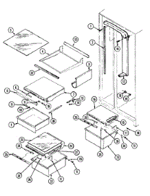 08 - Shelves & Accessories parts for Maytag Refrigerator RSD2000DAM from AppliancePartsPros.com