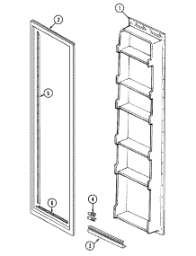 02 - Freezer Inner Door parts for Admiral Refrigerator RSD2050AGE from AppliancePartsPros.com