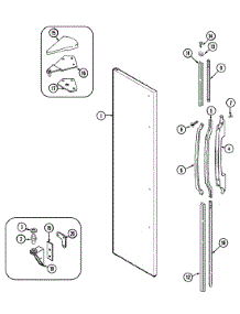 03 - Freezer Outer Door parts for Admiral Refrigerator RSD2050AGE from AppliancePartsPros.com