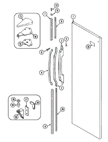 06 - Fresh Food Outer Door parts for Admiral Refrigerator RSD2050AGE from AppliancePartsPros.com