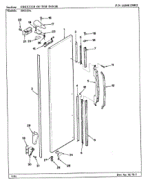 04 - Freezer Outer Door parts for Maytag Refrigerator RSD20A / BM05A from AppliancePartsPros.com