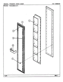 02 - Freezer Inner Door parts for Maytag Refrigerator RSD2200CAE / DM11A from AppliancePartsPros.com