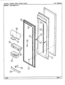 04 - Fresh Food Inner Door parts for Maytag Refrigerator RSD2200CAE / DM11A from AppliancePartsPros.com