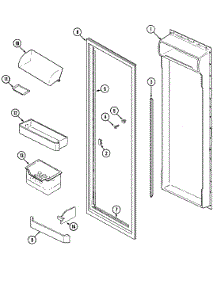 05 - Fresh Food Inner Door parts for Admiral Refrigerator RSD2200EKM from AppliancePartsPros.com