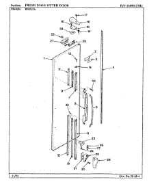 07 - Fresh Food Outer Door parts for Maytag Refrigerator RSD22A / AM11B from AppliancePartsPros.com