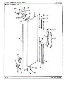 03 - Freezer Outer Door parts for Maytag Refrigerator RSD2400AAW / CM41A from AppliancePartsPros.com