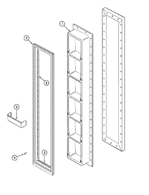 02 - Freezer Inner Door parts for Maytag Refrigerator RSD2400CAE / DM41A from AppliancePartsPros.com