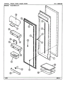 05 - Fresh Food Inner Door parts for Maytag Refrigerator RSD2400CAE / DM41A from AppliancePartsPros.com