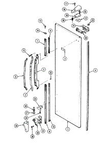 06 - Fresh Food Outer Door parts for Maytag Refrigerator RSD2400CAE / DM41A from AppliancePartsPros.com
