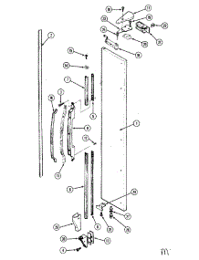 03 - Freezer Outer Door parts for Maytag Refrigerator RSD2400CAL / DM42A from AppliancePartsPros.com
