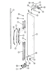 03 - Freezer Door (Outer) parts for Maytag Refrigerator RSD2400DAM from AppliancePartsPros.com